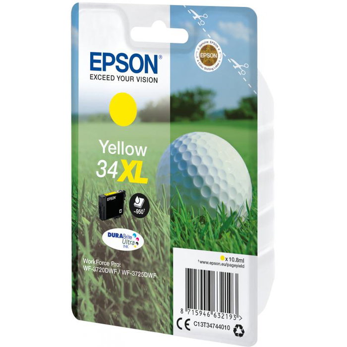 Epson Cartouche d'Encre Jaune C13T34744010 - Encre Jaune Gelb - Compatible Imprimante Epson