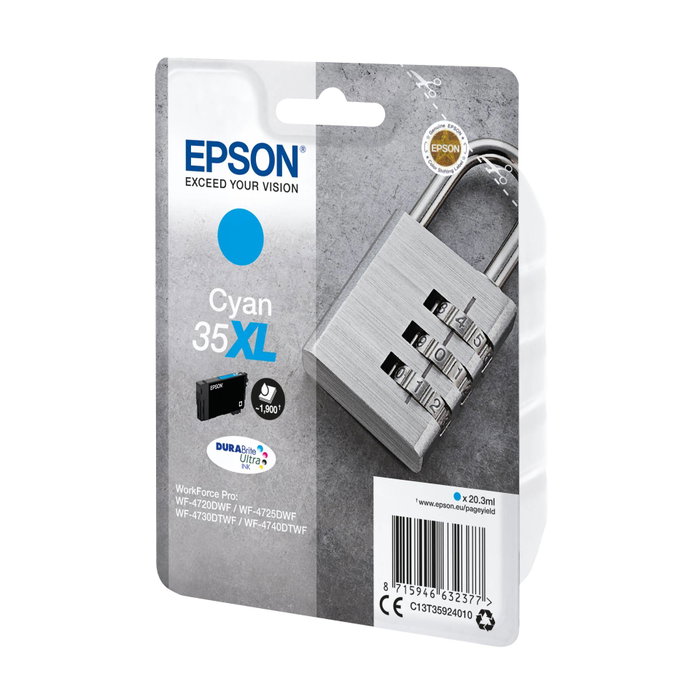 Epson Cartouche d'encre 35XL Cyan DURABrite Ultra C13T35924010