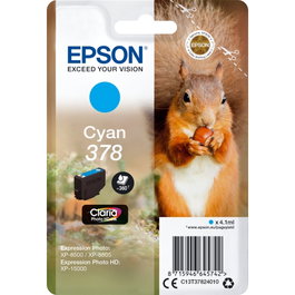 Epson Cartouche d'encre 378 Cyan Claria Photo HD (C13T37824010)
