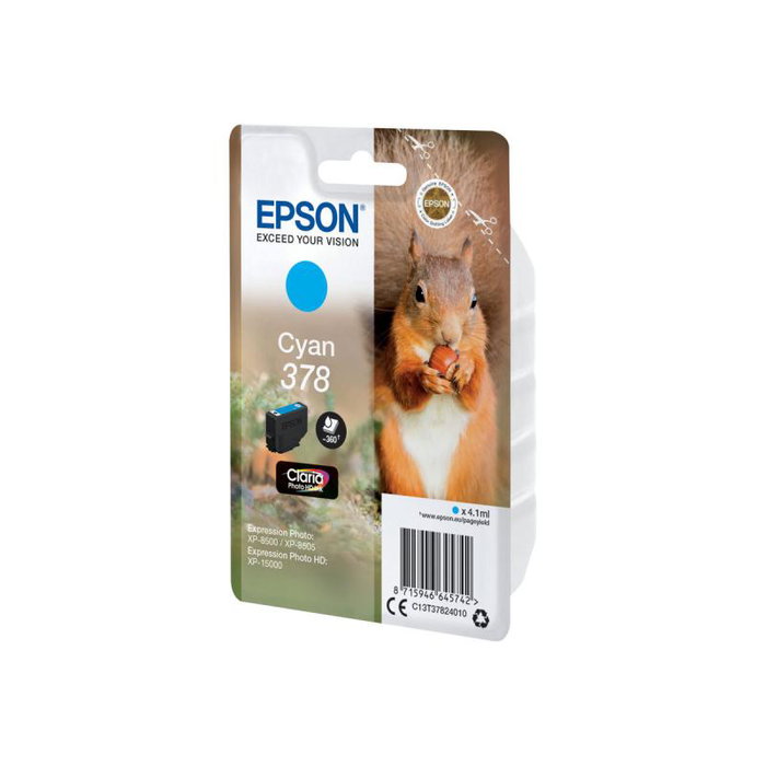 Epson Cartouche d'encre Cyan 378 pour imprimantes Epson, réf. C13T37824010