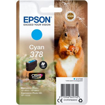 Epson C13T37824010 Cartouche d'encre Cyan Singlepack Claria Photo HD Ink pour XP-8500 Epson C13T37824010 Cartouche d'encre Cyan Singlepack Claria Photo HD Ink pour XP-8500