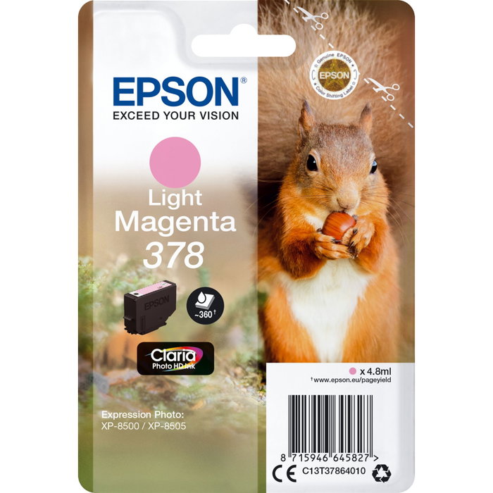 Epson Cartouche d'encre 378 Claria Photo HD Light Magenta C13T37864010 Epson Cartouche d'encre 378 Claria Photo HD Light Magenta C13T37864010