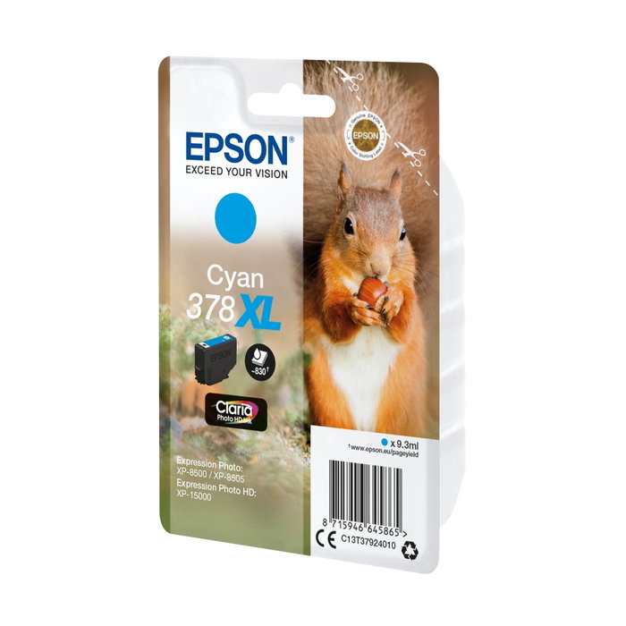 Epson Cartouche d'encre Claria Photo HD 378XL Cyan C13T37924010