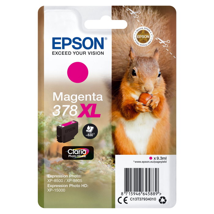 Epson Cartouche d'encre Claria Photo HD 378 XL Magenta C13T37934010