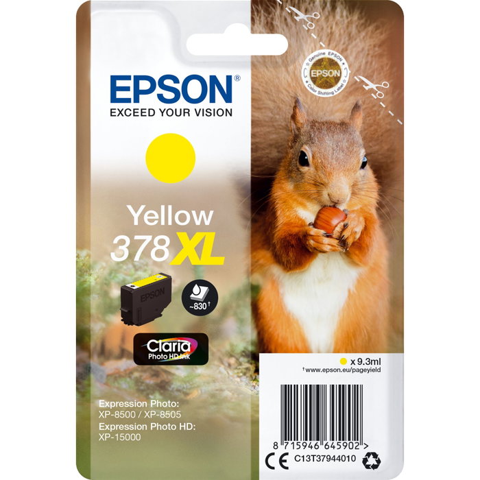 Epson Cartouche d'encre Claria Photo HD 378XL Jaune (C13T37944010) Singlepack