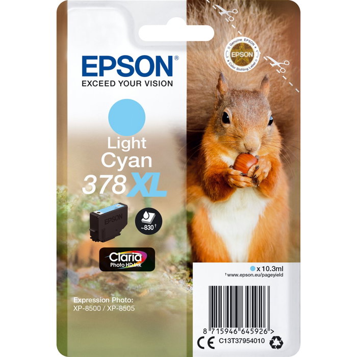 Epson Cartouche d'encre Claria Photo HD 378XL Light Cyan C13T37954010 Epson Cartouche d'encre Claria Photo HD 378XL Light Cyan C13T37954010