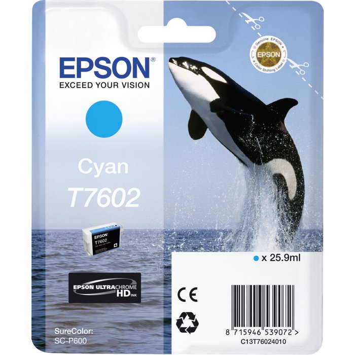 Epson Cartouche d'encre T7602 Cyan UltraChrome HD Epson Cartouche d'encre T7602 Cyan UltraChrome HD