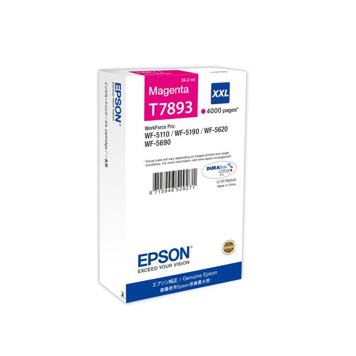 Epson C13T789340 Cartouche d'encre magenta haute capacité pour imprimante