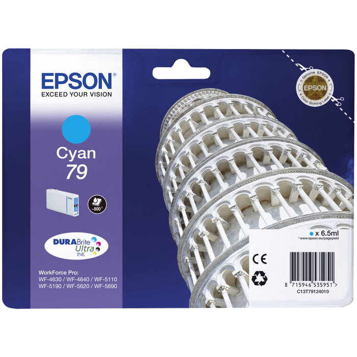Epson Cartouche d'encre DURABrite Ultra 79 Cyan 6,5 ml Epson Cartouche d'encre DURABrite Ultra 79 Cyan 6,5 ml
