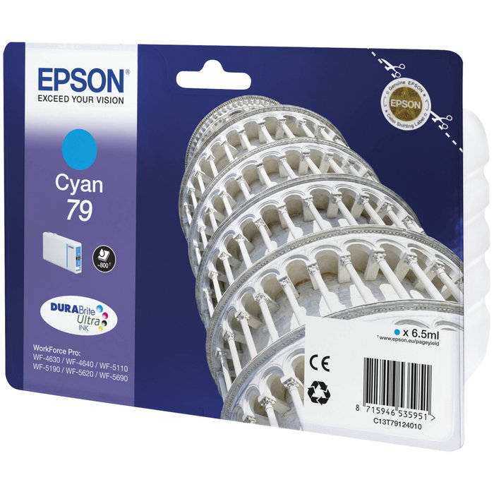 Epson Cartouche d'encre DURABrite Ultra 79 Cyan 6,5 ml Epson Cartouche d'encre DURABrite Ultra 79 Cyan 6,5 ml