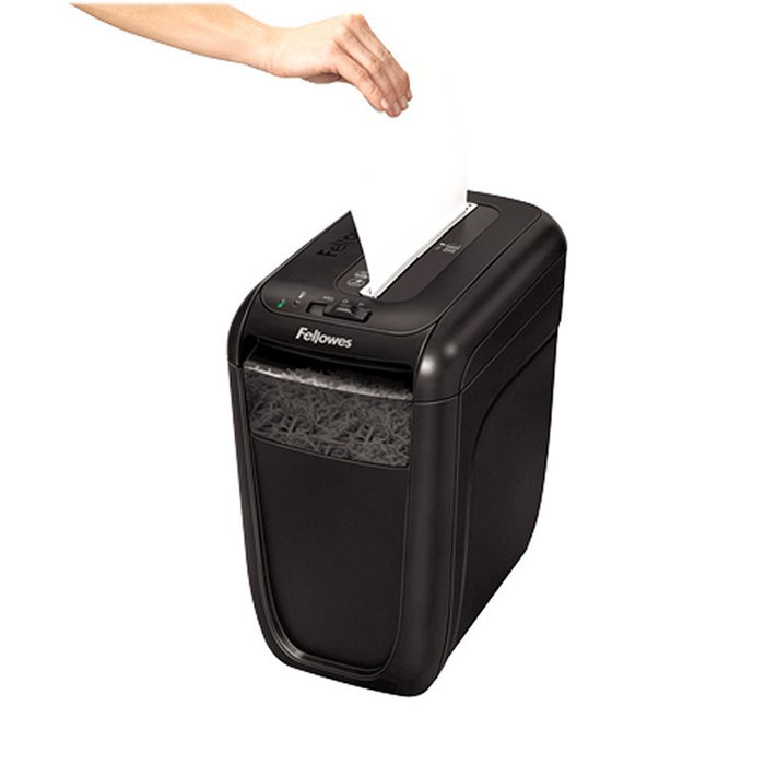 Fellowes 4606101 Destructrice de Papier 60Cs Coupe en Particules 4x40mm SafeSense 10 Feuilles P4 22L