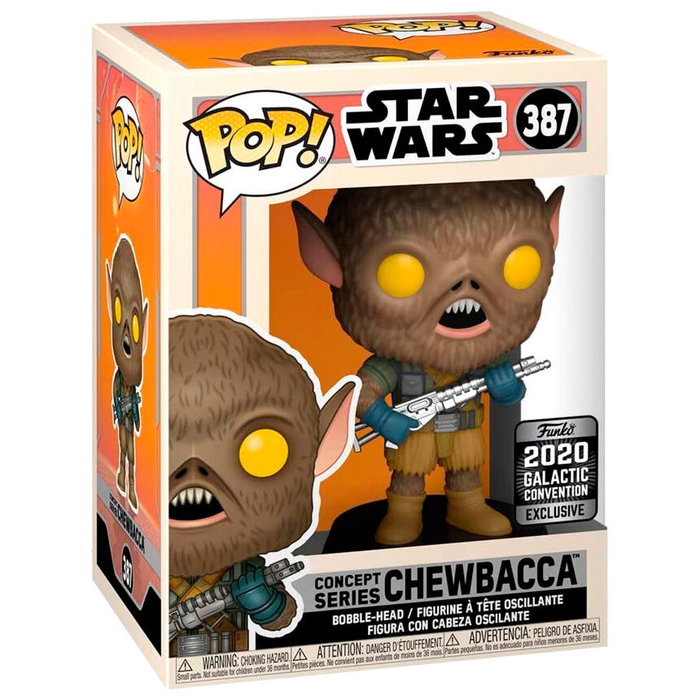 FUNKO POP Star Wars Chewbacca Exclusive - Figure en vinyle de 9 cm, Édition Convention Galactique 2020