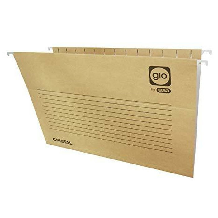 Classeur Elba Blanc Marron Feuille Etiquette de nom Viseur Transparent
