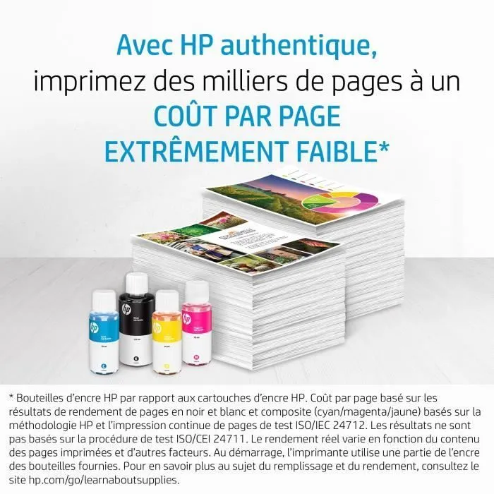 HP Bouteille d'encre cyan authentique 70 mL (réf. 1VU26AE) HP 31 pour imprimante Smart Tank 455/457/513/Plus 555/559/570/655 - jusqu'à 8000 pages HP Bouteille d'encre cyan authentique 70 mL (réf. 1VU26AE) HP 31 pour imprimante Smart Tank 455/457/513/Plus 555/559/570/655 - jusqu'à 8000 pages