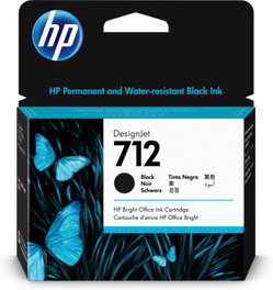 HP Cartouche d'encre DesignJet 712 Noir 80 ml (XL)