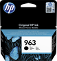 HP 963 Cartouche d'encre noire authentique (3JA26AE) de rendement standard