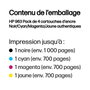 HP Pack de 4 cartouches d'encre 963 Noir, Cyan, Magenta, Jaune