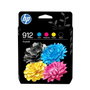 HP 912 Pack de 4 Cartouches d'Encre Originale (Noir, Cyan, Magenta, Jaune)
