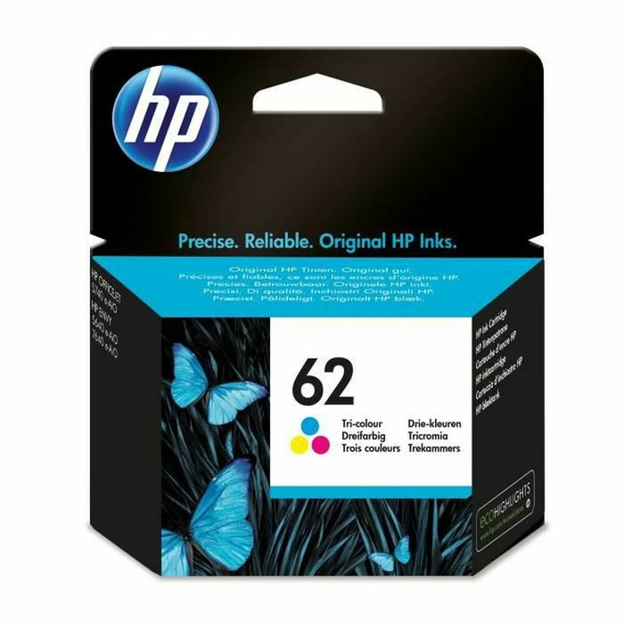 HP 62 Cartouche d'encre trois couleurs (C2P06AE) de couleur Cyan, Magenta, Jaune