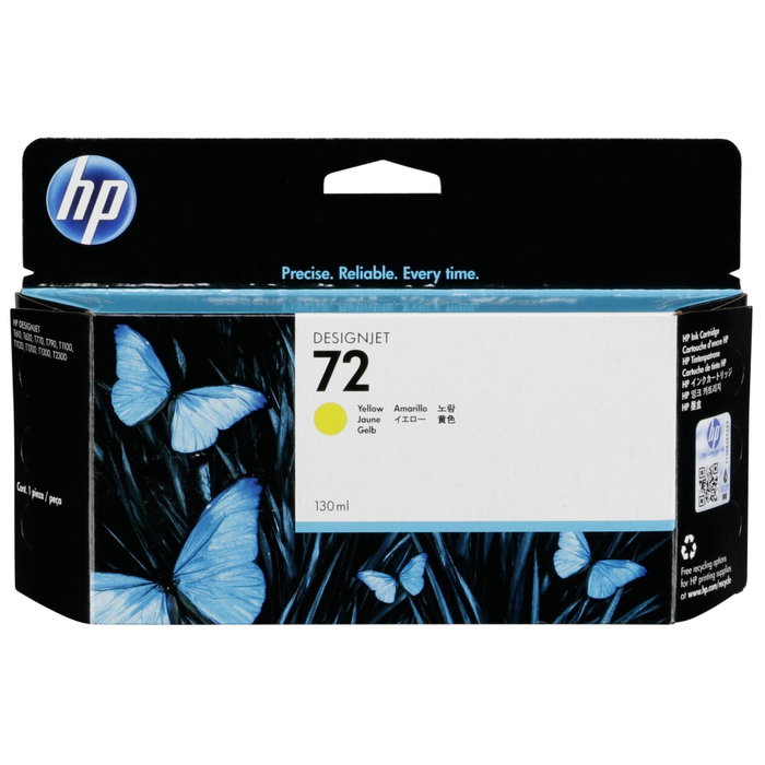 HP Cartouche d'encre 72 C9373A Jaune 130ml