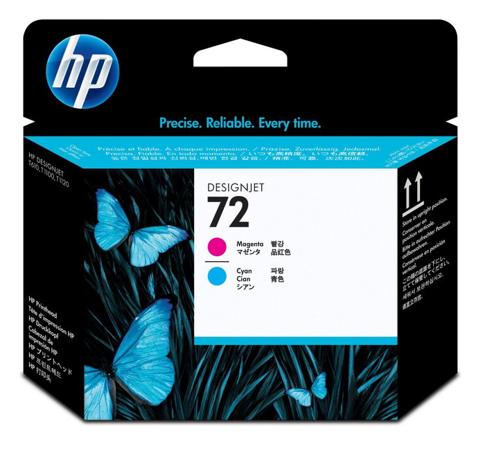 HP Tête d'impression 72 C9383A Cyan et Magenta