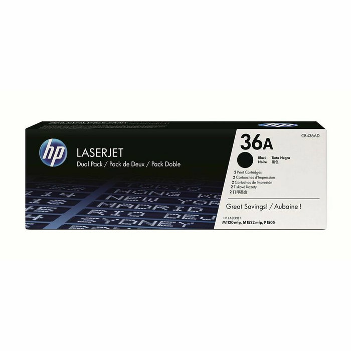 HP Pack de 2 cartouches de toner 36A Noir (CB436AD)