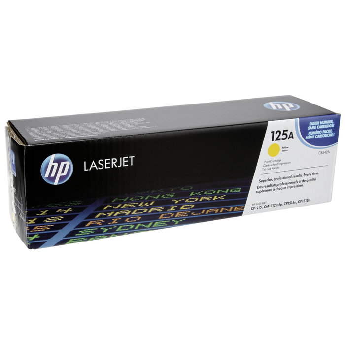 HP Cartouche de toner 125A CB542A jaune, rendement 1400 pages HP Cartouche de toner 125A CB542A jaune, rendement 1400 pages