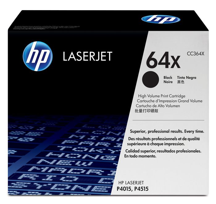 HP 64X Cartouche de toner Noir Haute Capacité HP 64X Cartouche de toner Noir Haute Capacité