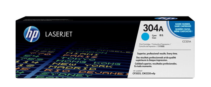 HP 304A Cyan (CC531A) Cartouche de toner authentique