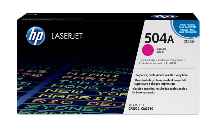 HP Cartouche de toner LaserJet 504A authentique - Magenta - Jusqu'à 7 000 pages - Compatible petites équipes et PME HP Cartouche de toner LaserJet 504A authentique - Magenta - Jusqu'à 7 000 pages - Compatible petites équipes et PME