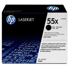 HP Toner CE255X/55X Noir XL pour imprimante LaserJet - Cartouche d'encre noire haut rendement