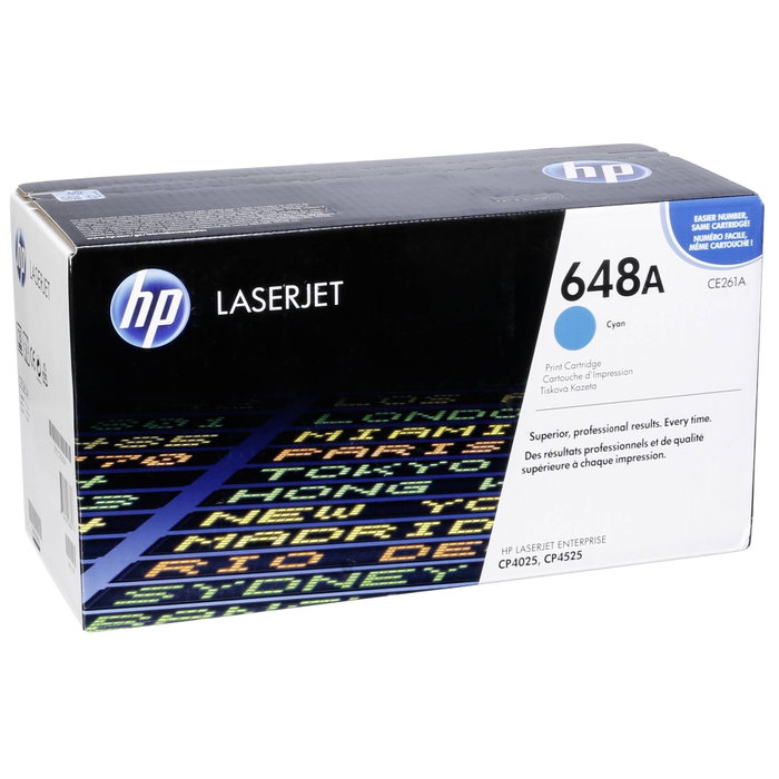 HP Cartouche de toner 648A Cyan (CE261A) original LaserJet