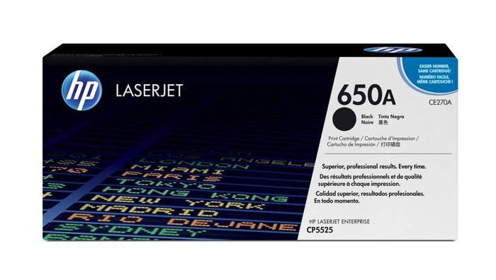 HP Toner 650A CE270A Noir HP Toner 650A CE270A Noir