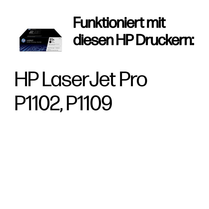 HP Pack de 2 cartouches de toner 85A noir CE285AD