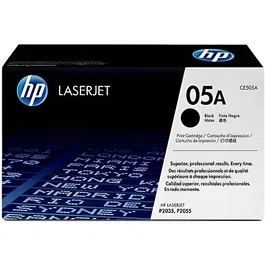 HP Toner CE505A Noir - Cartouche d'encre originale pour imprimantes LaserJet, 05A