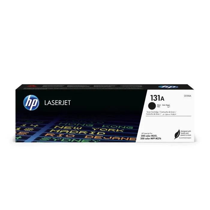 HP 131A - Cartouche de toner noir authentique pour imprimantes laser HP LaserJet Pro 200 Color M251 et MFP M276, rendement jusqu'à 1520 pages HP 131A - Cartouche de toner noir authentique pour imprimantes laser HP LaserJet Pro 200 Color M251 et MFP M276, rendement jusqu'à 1520 pages