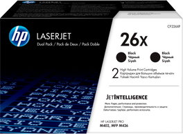 HP Pack de 2 cartouches de toner LaserJet 26X CF226XD Noir haute capacité
