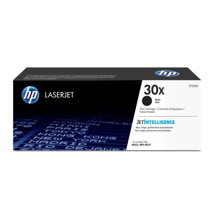 HP Toner 30X (CF230X) Cartouche de Toner Noir Grande Capacité - 3500 pages - pour LaserJet Pro M203, MFP M227 HP Toner 30X (CF230X) Cartouche de Toner Noir Grande Capacité - 3500 pages - pour LaserJet Pro M203, MFP M227