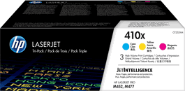 HP CF252XM Toner 410X - Multipack 3 Cartouches Couleur (Cyan, Magenta, Jaune)