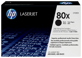 HP Cartouche de toner 80X CF280X Noir Haute Capacité