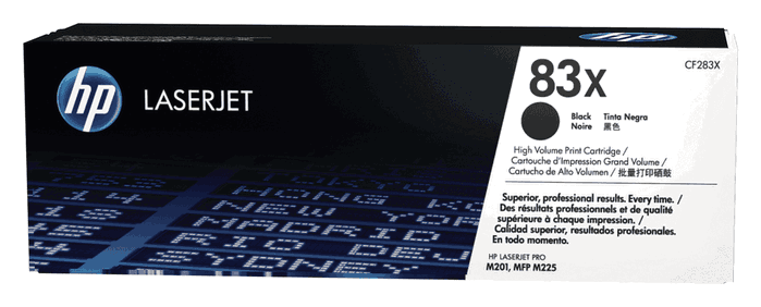HP Cartouche de toner 83X CF283X noire haute capacité pour LaserJet Pro M201/M225