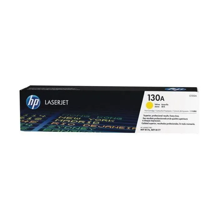 HP - Cartouche de toner jaune CF353A authentique pour imprimante LaserJet Pro Color M176 et M177 - 1000 pages HP - Cartouche de toner jaune CF353A authentique pour imprimante LaserJet Pro Color M176 et M177 - 1000 pages