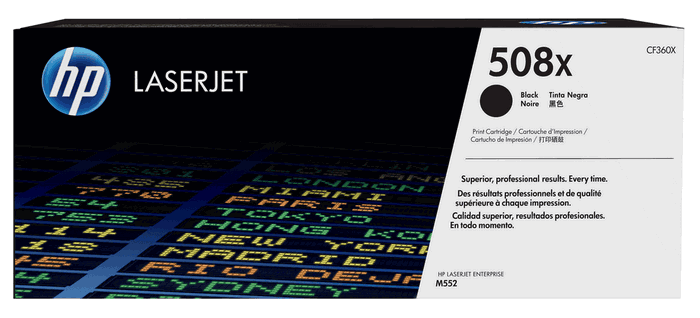 HP 508X CF360X Noir Cartouche de Toner Haute Capacité HP 508X CF360X Noir Cartouche de Toner Haute Capacité