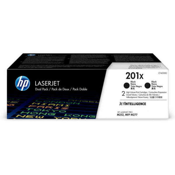 HP Pack de 2 cartouches de toner LaserJet 201X CF400XD noir haute capacité