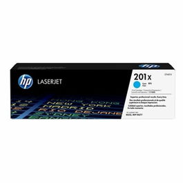 HP Toner CF401X Cyan XL - Cartouche d'encre pour imprimantes LaserJet Pro M201dw, M225dn (201X)