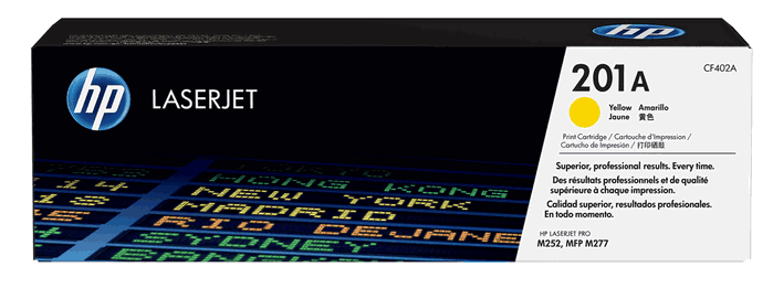 HP Toner 201A CF402A Jaune pour LaserJet Pro M252 et M277 HP Toner 201A CF402A Jaune pour LaserJet Pro M252 et M277