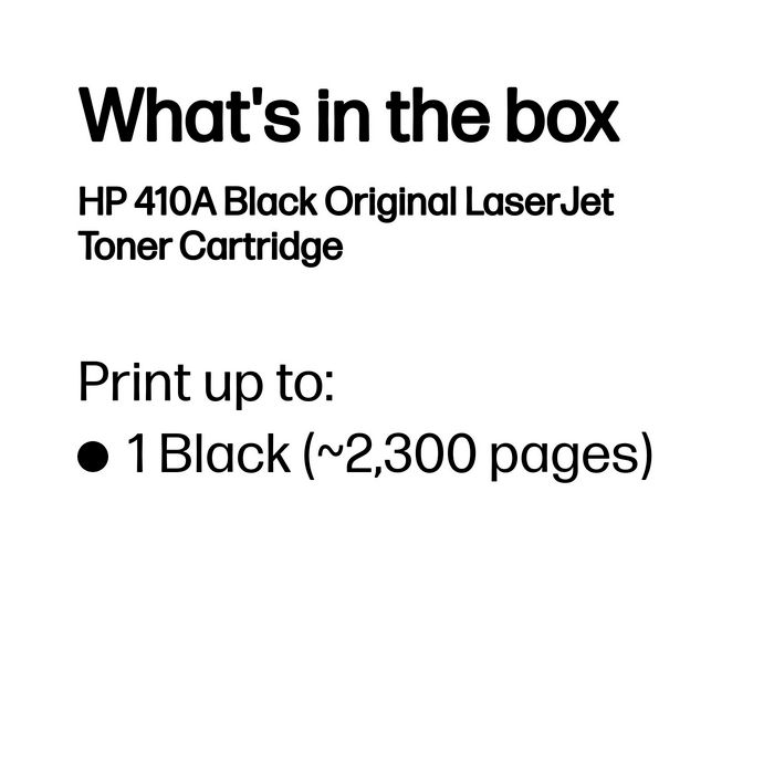 HP Cartouche de toner 410A CF410A Noir