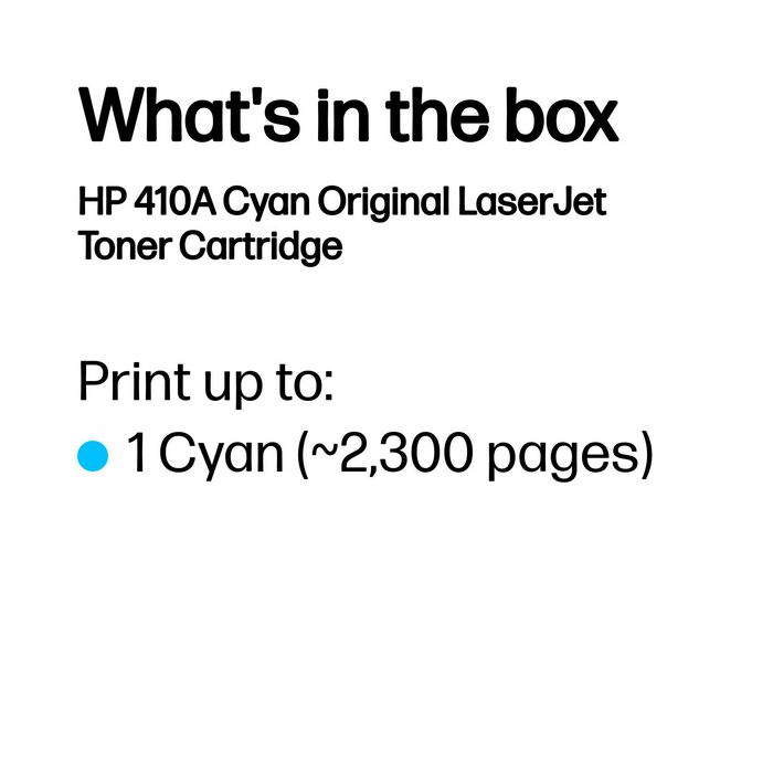 HP 410A Cyan (CF411A) Cartouche de Toner