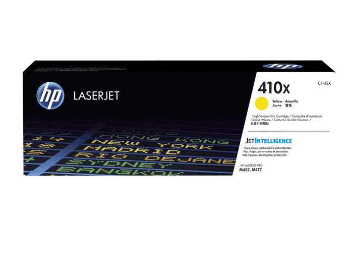 HP Toner Jaune 410X / CF412X Cartouche XL Haute Capacité pour Imprimante LaserJet