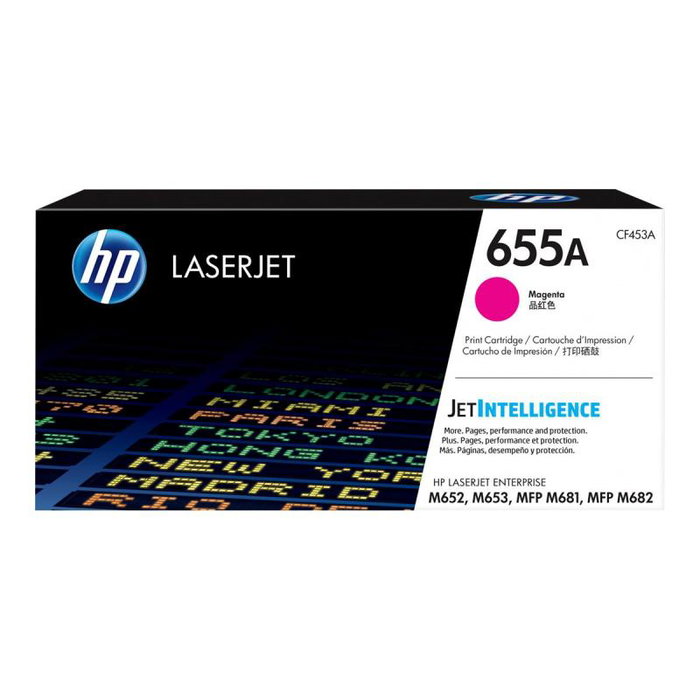 HP Cartouche Toner Original 655A Magenta (CF453A) - Haute Capacité JetIntelligence